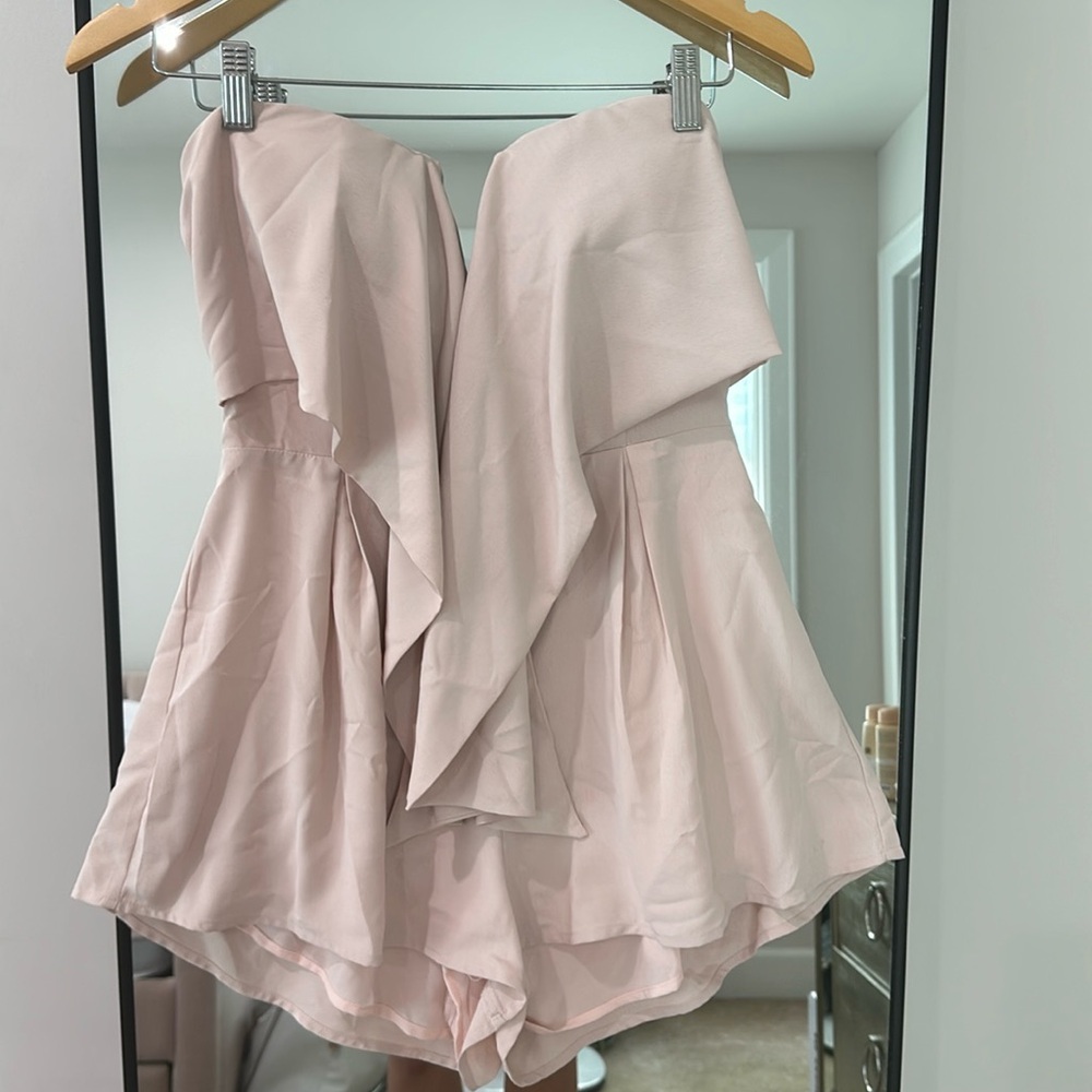 Lulus baby pink strapless romper